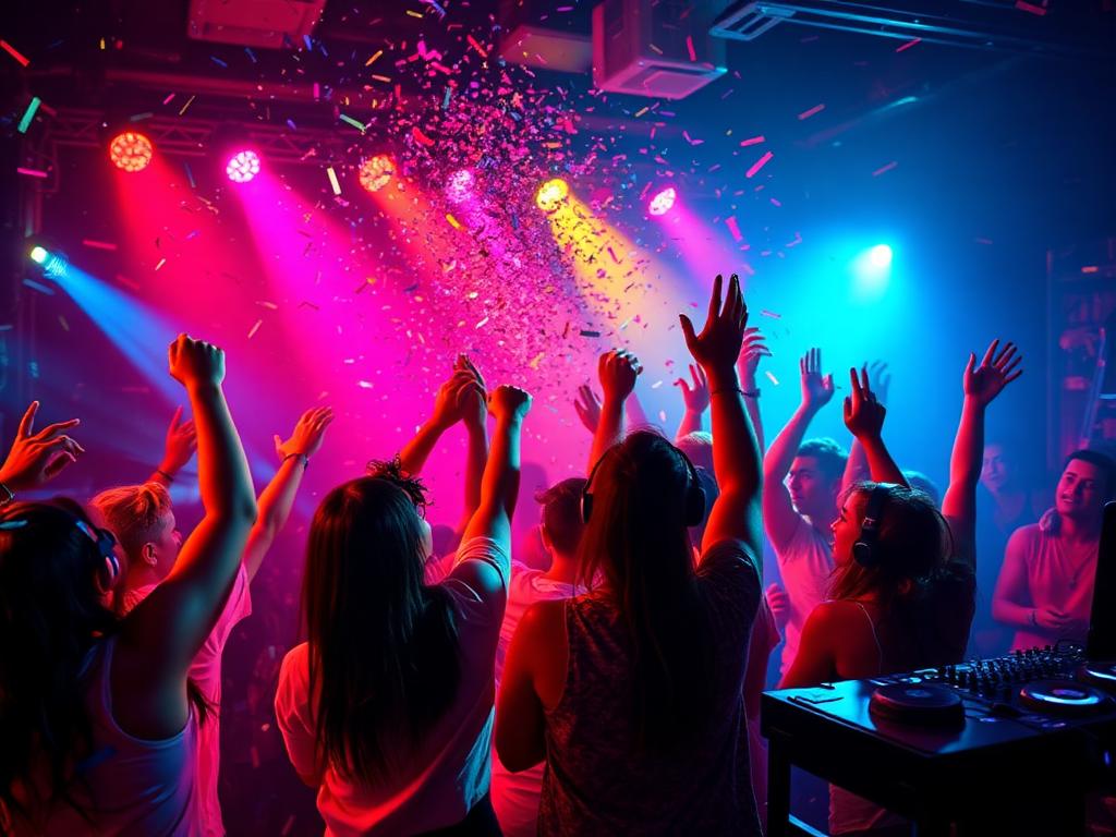 Festa privada com DJ e pista cheia